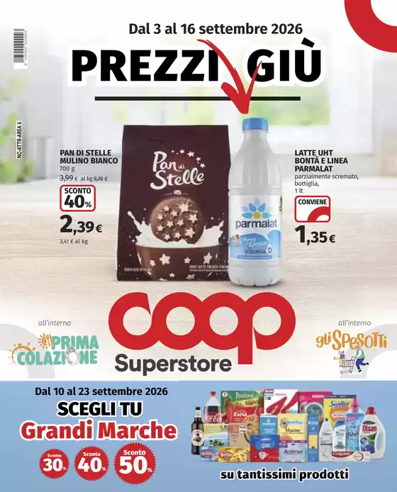 Volantino Coop a Vercelli | Prezzi Giù | 2026-09-03T00:00:00.000Z - 2026-09-16T00:00:00.000Z