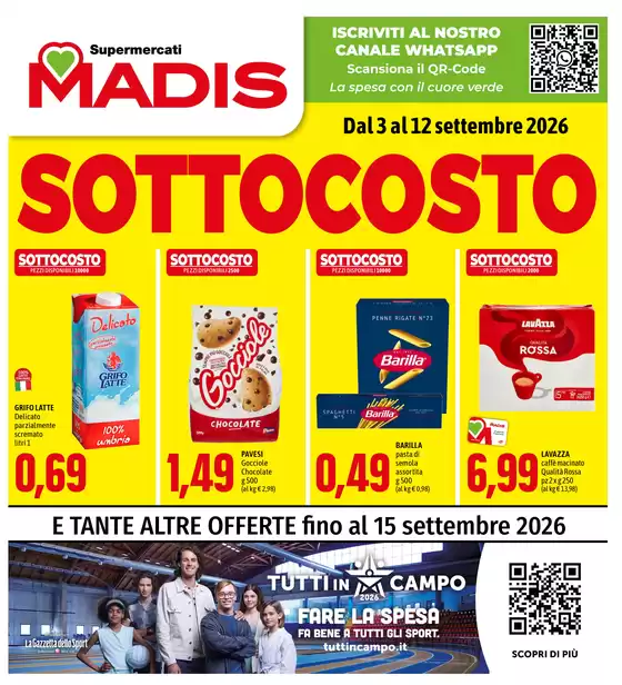 Volantino Madis | Sottocosto | 2026-09-03T00:00:00.000Z - 2026-09-15T00:00:00.000Z