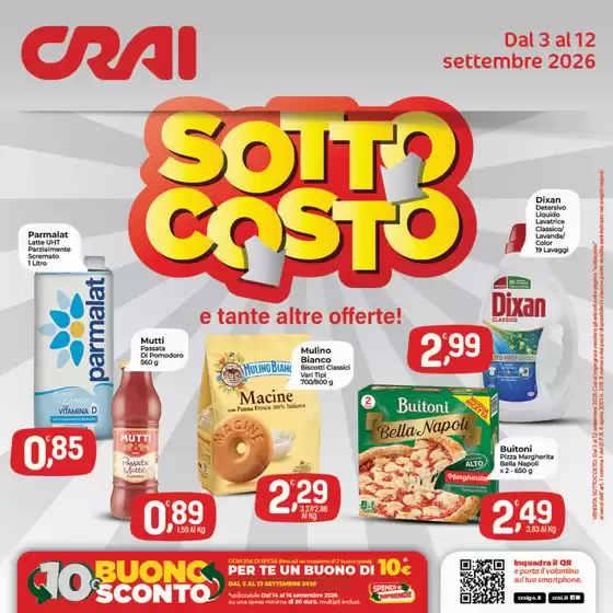 Volantino Crai a Loreto | Sotto costo | 2026-09-03T00:00:00.000Z - 2026-09-12T00:00:00.000Z