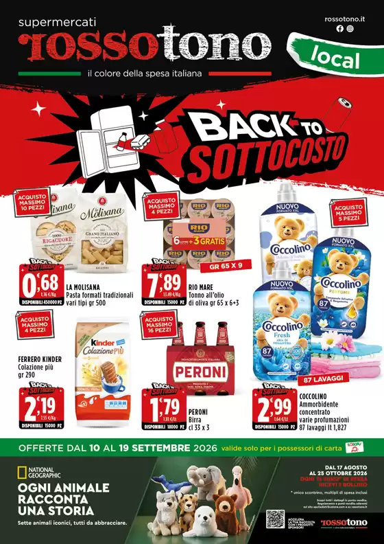 Volantino Supermercati Rossotono Local a Bianco | Back to sottocosto | 2026-09-10T00:00:00.000Z - 2026-09-19T00:00:00.000Z