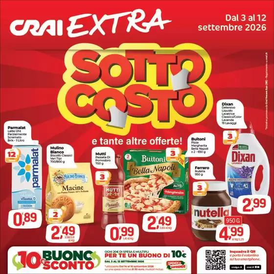 Volantino Crai a Ossago Lodigiano | Sottocosto | 2026-09-03T00:00:00.000Z - 2026-09-12T00:00:00.000Z