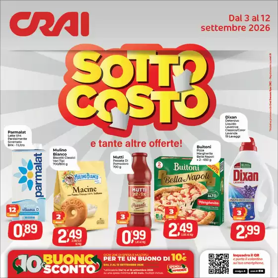 Volantino Crai a Nole | Sottocosto | 2026-09-03T00:00:00.000Z - 2026-09-12T00:00:00.000Z