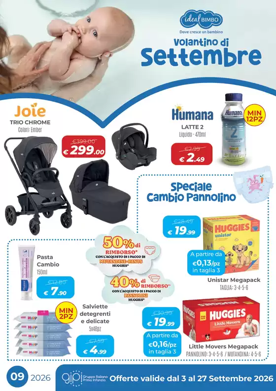 Volantino Ideal Bimbo a Levada | Offerte Ideal Bimbo | 2026-09-03T00:00:00.000Z - 2026-09-27T00:00:00.000Z