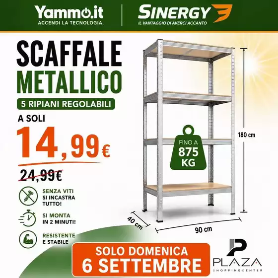 Volantino Yammo a Sardara | Scaffale metallico | 2026-09-06T00:00:00.000Z - 2026-09-06T00:00:00.000Z