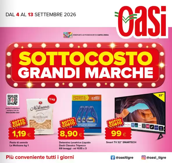 Volantino Oasi a Montesilvano | Sottocosto | 2026-09-04T00:00:00.000Z - 2026-09-13T00:00:00.000Z