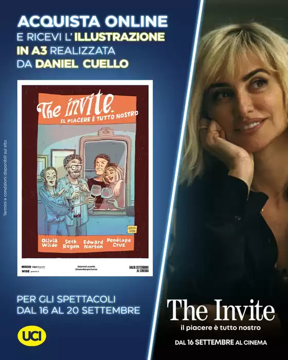 Volantino Uci Cinemas a Apice | Ricevi l'illustrazione in A3 | 2026-09-16T00:00:00.000Z - 2026-09-20T00:00:00.000Z