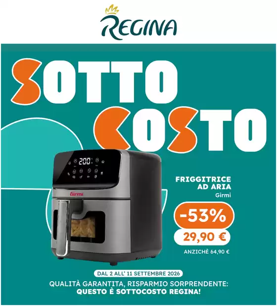 Volantino Regina Grandi Magazzini a Afragola | Sottocosto | 2026-09-02T00:00:00.000Z - 2026-09-11T00:00:00.000Z