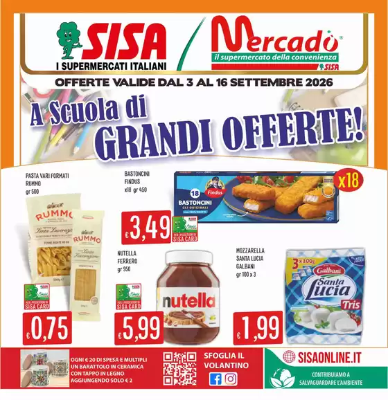 Volantino IperSisa | A scuola di grandi offerte! | 2026-09-04T00:00:00.000Z - 2026-09-16T00:00:00.000Z