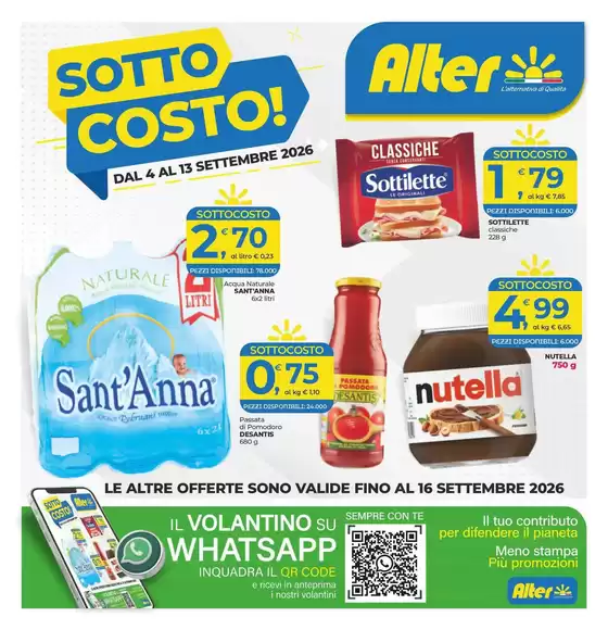 Volantino Alter Discount a Stroppo | Sottocosto! | 2026-09-04T00:00:00.000Z - 2026-09-16T00:00:00.000Z