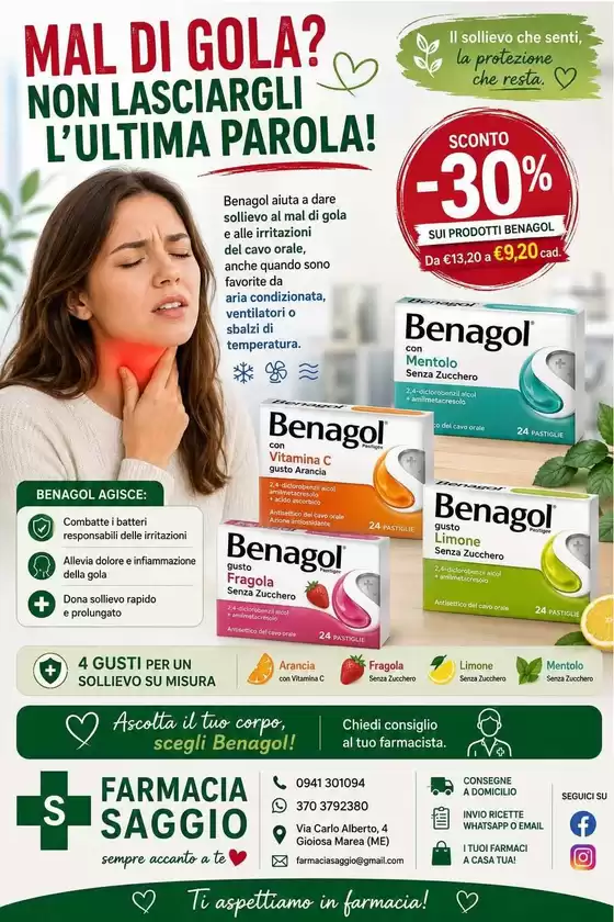 Volantino Farmacia Saggio a Roma | Sconto -30% | 2026-09-04T00:00:00.000Z - 2026-09-06T00:00:00.000Z