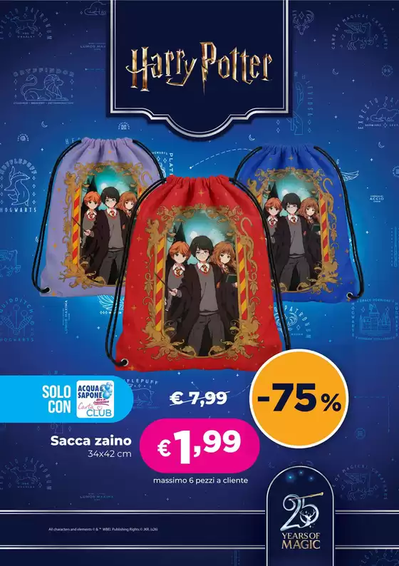 Volantino Acqua & Sapone a Ficarolo | Harry Potter | 2026-09-04T00:00:00.000Z - 2026-09-06T00:00:00.000Z