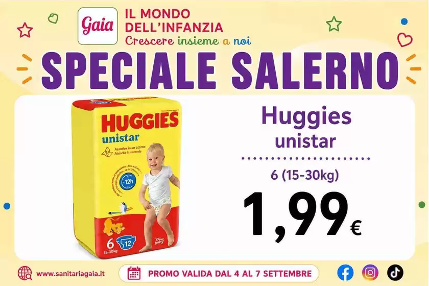 Volantino Sanitaria Gaia a Parma | Speciale salerno | 2026-09-04T00:00:00.000Z - 2026-09-07T00:00:00.000Z