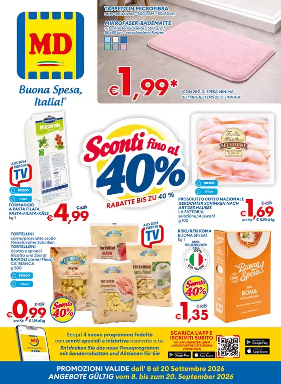 Volantino MD a Terzolas | Sconti fino al 40% | 2026-09-08T00:00:00.000Z - 2026-09-20T00:00:00.000Z