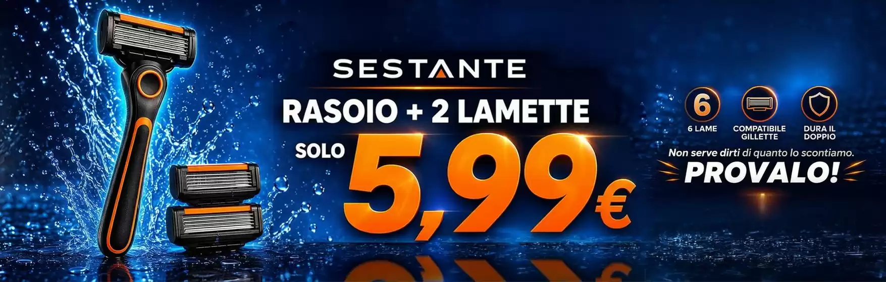 Volantino Promo Club a Giba | Rasoio + 2 lamette solo 5.99 euro | 2026-09-04T00:00:00.000Z - 2026-09-13T00:00:00.000Z