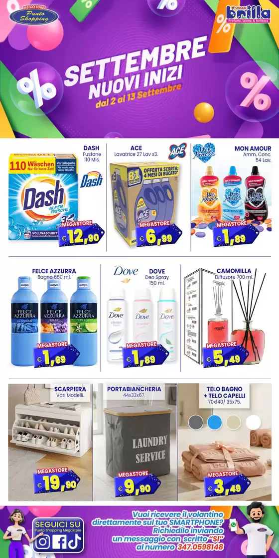 Volantino Punto Shopping Megastore | Settembre nuovi inizi | 2026-09-04T00:00:00.000Z - 2026-09-13T00:00:00.000Z