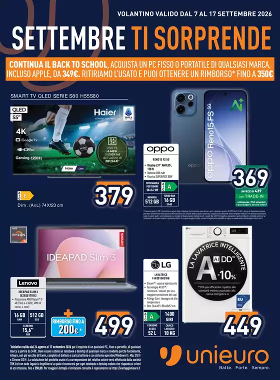 Volantino Unieuro a Montemonaco | Samsung week da Unieuro! | 2026-09-07T00:00:00.000Z - 2026-09-13T00:00:00.000Z