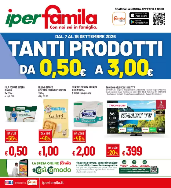 Volantino Iperfamila a Doues | TANTI PRODOTTI DA 050 A 3 | 2026-09-07T00:00:00.000Z - 2026-09-16T00:00:00.000Z