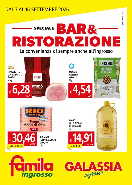 Volantino Iperfamila a Doues | SPECIALE BAR RISTORAZIONE | 2026-09-07T00:00:00.000Z - 2026-09-16T00:00:00.000Z
