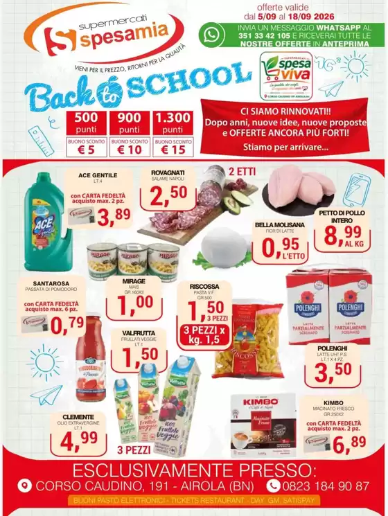 Volantino Supermercati Spesa Mia | Back to school! | 2026-09-05T00:00:00.000Z - 2026-09-18T00:00:00.000Z