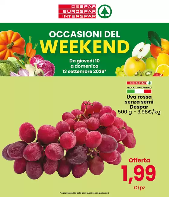 Volantino Eurospar a Ala | OFFERTE | 2026-09-10T00:00:00.000Z - 2026-09-13T00:00:00.000Z
