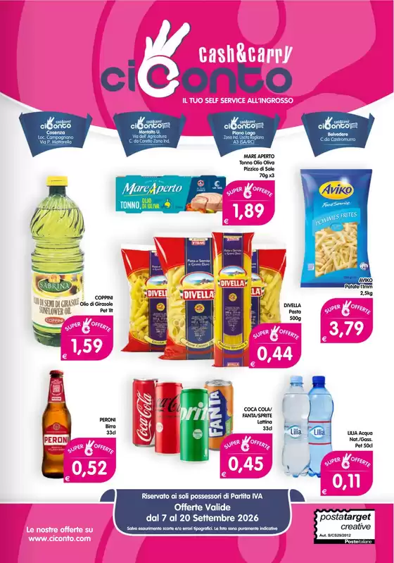Volantino CiConto a Loreggia | Offerte CiConto | 2026-09-07T00:00:00.000Z - 2026-09-20T00:00:00.000Z