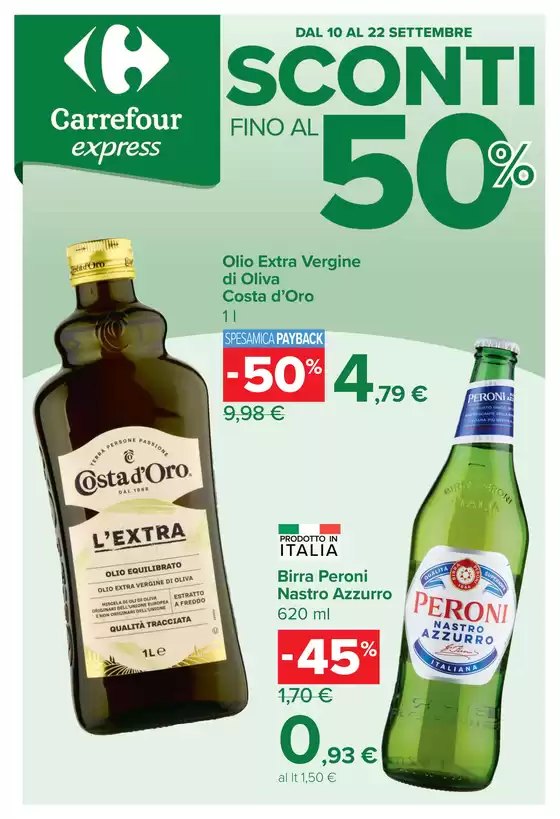Volantino Carrefour Express a Genazzano | Sconti fino al 50 | 2026-09-10T00:00:00.000Z - 2026-09-22T00:00:00.000Z