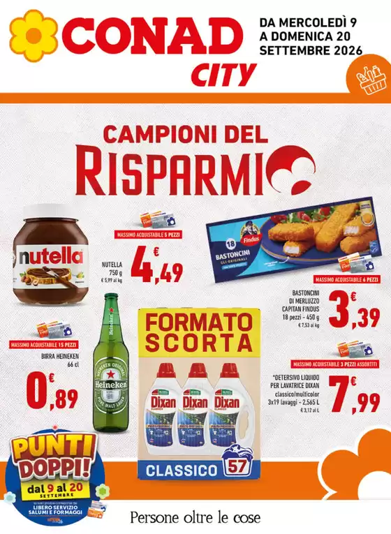 Volantino Conad City a Visso | Campioni del Risparmio | 2026-09-09T00:00:00.000Z - 2026-09-20T00:00:00.000Z