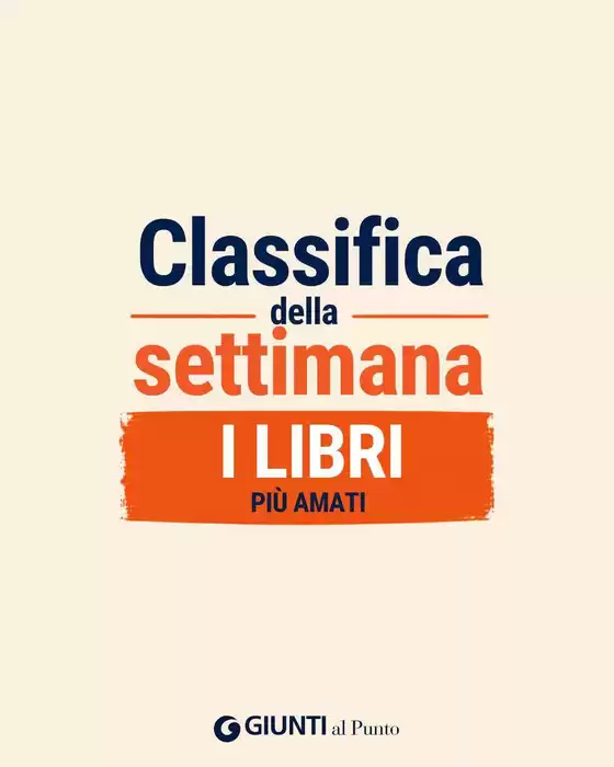 Volantino Giunti al Punto | Classifica della settimana | 2026-09-07T00:00:00.000Z - 2026-09-13T00:00:00.000Z