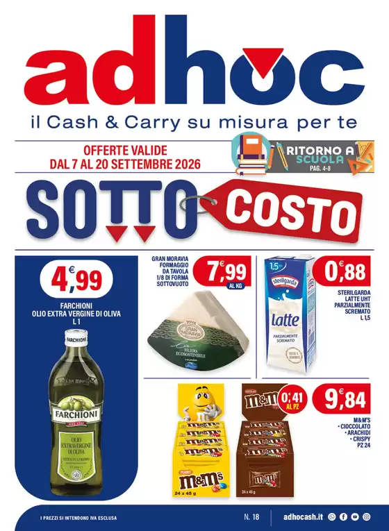 Volantino Adhoc a Conselve | Sottocosto | 2026-09-07T00:00:00.000Z - 2026-09-20T00:00:00.000Z