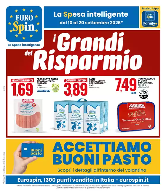 Volantino Eurospin a Ardea | GRANDI DEL RISPARMIO, ALPENSPITZ E FESTA DELLA BIRRA | 2026-09-10T00:00:00.000Z - 2026-09-20T00:00:00.000Z