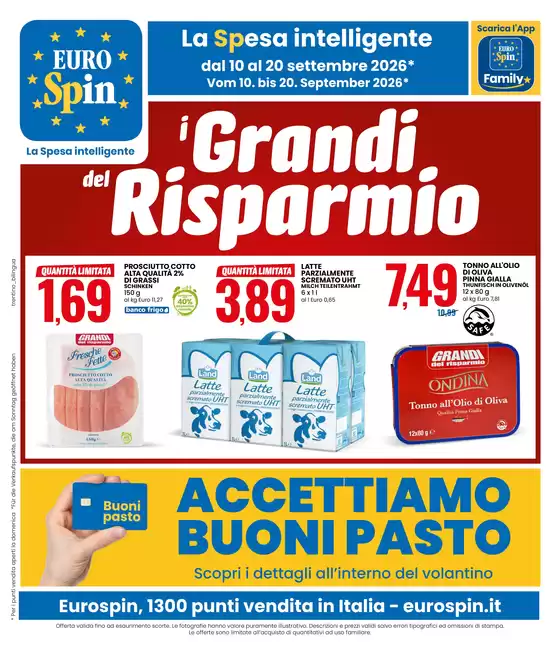 Volantino Eurospin a Bolzano | GRANDI DEL RISPARMIO, ALPENSPITZ E FESTA DELLA BIRRA | 2026-09-10T00:00:00.000Z - 2026-09-20T00:00:00.000Z
