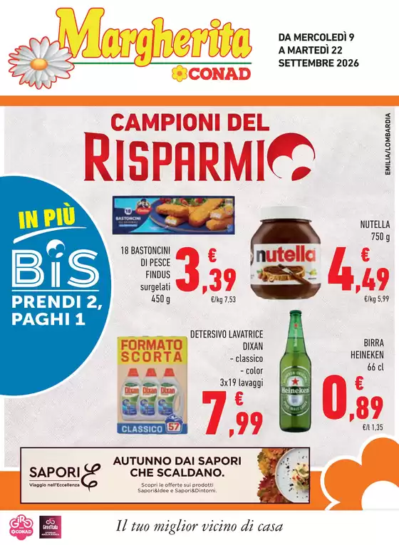 Volantino Margherita Conad a Paruzzaro | Campioni del risparmio | 2026-09-09T00:00:00.000Z - 2026-09-22T00:00:00.000Z
