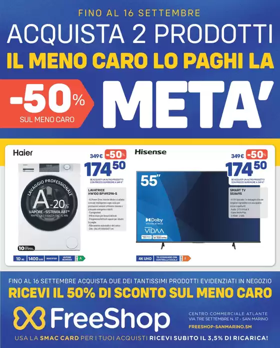 Volantino Freeshop a Ostana | ACQUISTA 2 PRODOTTI IL MENO CARO LO PAGHI LA | 2026-09-07T00:00:00.000Z - 2026-09-16T00:00:00.000Z