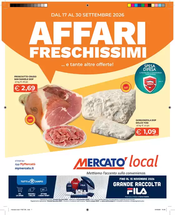Volantino Mercatò Local a Cherasco | Affari freschissimi | 2026-09-17T00:00:00.000Z - 2026-09-30T00:00:00.000Z