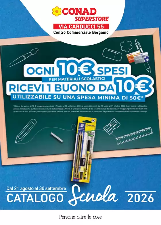 Volantino Conad Superstore | Catalogo Scuola 2026 | 2026-08-21T00:00:00.000Z - 2026-09-30T00:00:00.000Z