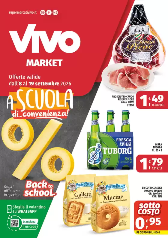 Volantino Vivo Supermercati a Lubriano | A SCUOLA di..convenienza | 2026-09-08T00:00:00.000Z - 2026-09-19T00:00:00.000Z