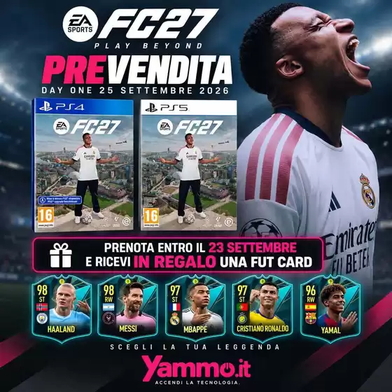 Volantino Yammo a Tempio Pausania | Prevendita | 2026-09-08T00:00:00.000Z - 2026-09-23T00:00:00.000Z