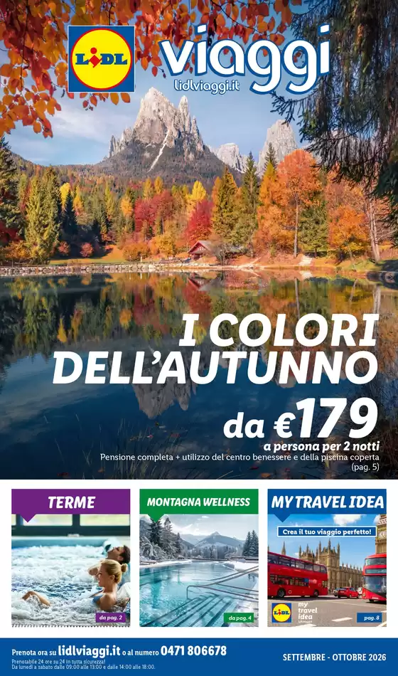 Volantino Lidl Viaggi a Monopoli | I COLORI DELL’AUTUNNO | 2026-09-08T00:00:00.000Z - 2026-10-31T00:00:00.000Z