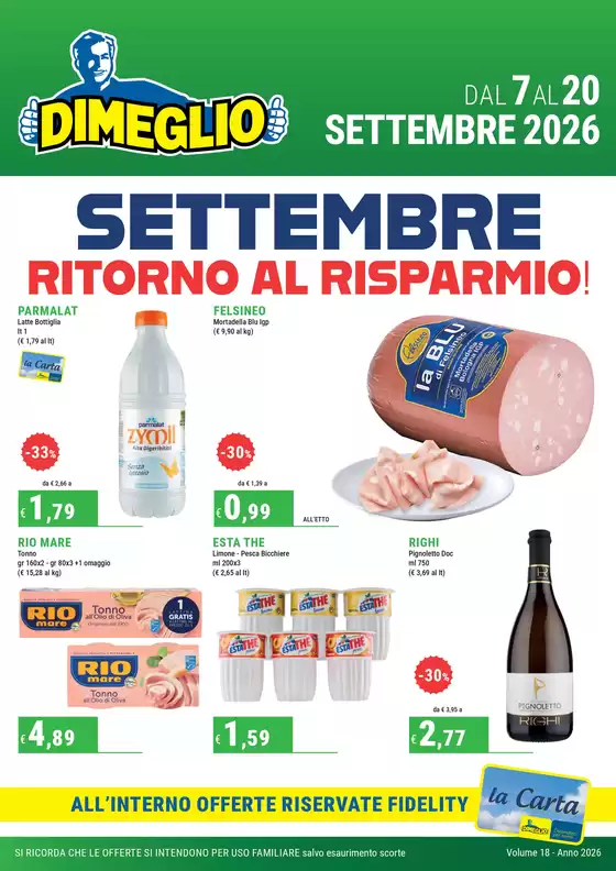 Volantino Dimeglio a Melito di Napoli | SETTEMBRE RITORNO AL RISPARMIO! | 2026-09-07T00:00:00.000Z - 2026-09-20T00:00:00.000Z