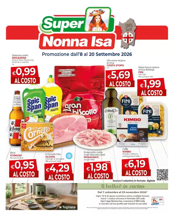 Volantino Nonna Isa | Promozione dall'8 al 20 settembre 2026 | 2026-09-08T00:00:00.000Z - 2026-11-29T00:00:00.000Z