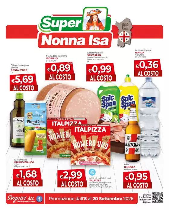 Volantino Nonna Isa a Esterzili | Promozione dall'8 al 20 settembre 2026 | 2026-09-08T00:00:00.000Z - 2026-09-20T00:00:00.000Z