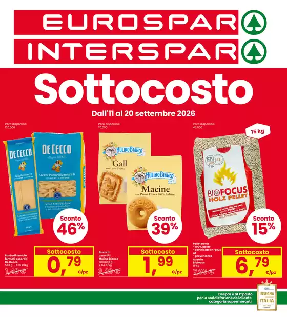 Volantino Eurospar | Sottocosto | 2026-09-11T00:00:00.000Z - 2026-09-20T00:00:00.000Z
