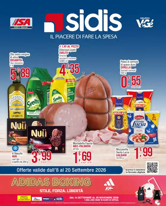 Volantino Sidis | Il piacere di fare la spesa | 2026-09-08T00:00:00.000Z - 2026-09-20T00:00:00.000Z