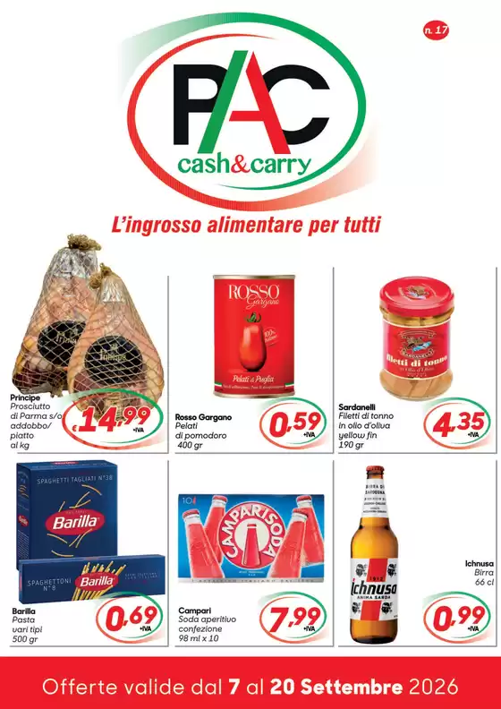Volantino Pac Cash&Carry | L'ingrosso alimentare per tutti | 2026-09-08T00:00:00.000Z - 2026-09-20T00:00:00.000Z