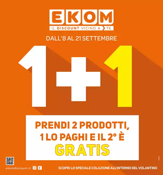 Volantino Ekom a Rodigo | 1+1 | 2026-09-08T00:00:00.000Z - 2026-09-21T00:00:00.000Z