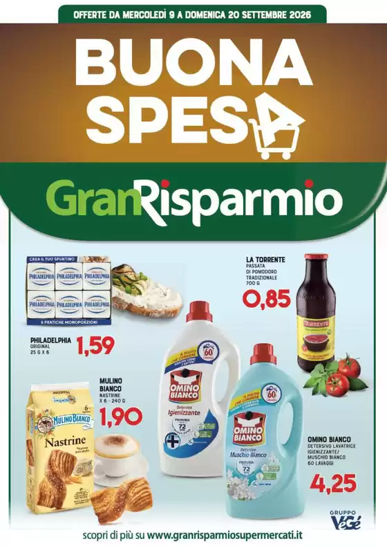 Volantino Gran Risparmio | Buona Spesa | 2026-09-09T00:00:00.000Z - 2026-09-20T00:00:00.000Z