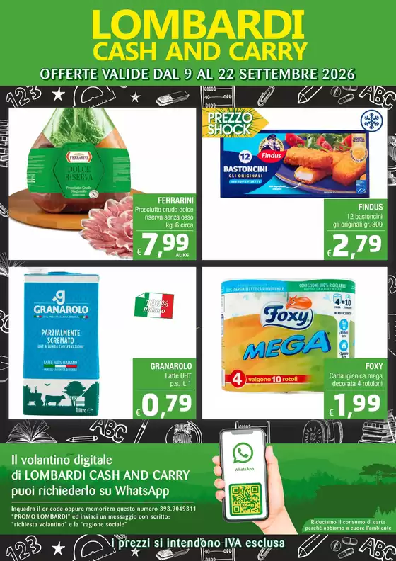 Volantino Lombardi Cash and Carry | OFFERTE VALIDE DAL 9 AL 22 SETTEMBRE 2026 -00000 | 2026-09-09T00:00:00.000Z - 2026-09-22T00:00:00.000Z