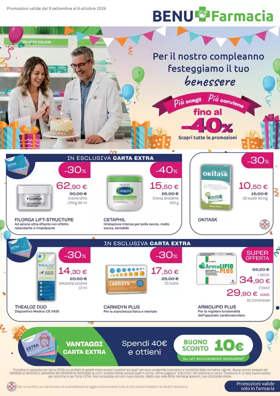 Volantino BENU Farmacia a Sennariolo | Fino al -40% | 2026-09-09T00:00:00.000Z - 2026-10-06T00:00:00.000Z