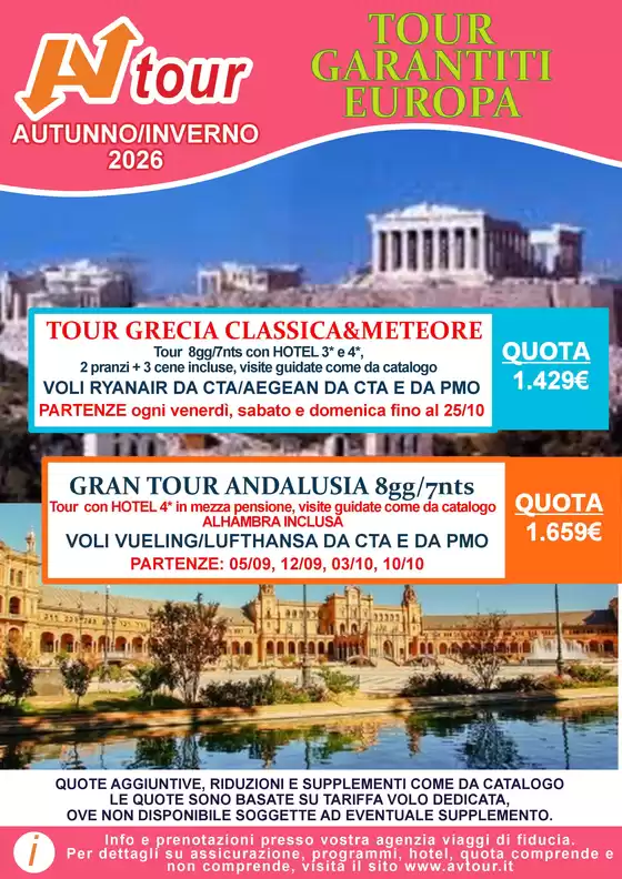 Volantino Av Tour a Teverola | AUTUNNO/INVERNO 2026 | 2026-09-05T00:00:00.000Z - 2026-10-25T00:00:00.000Z