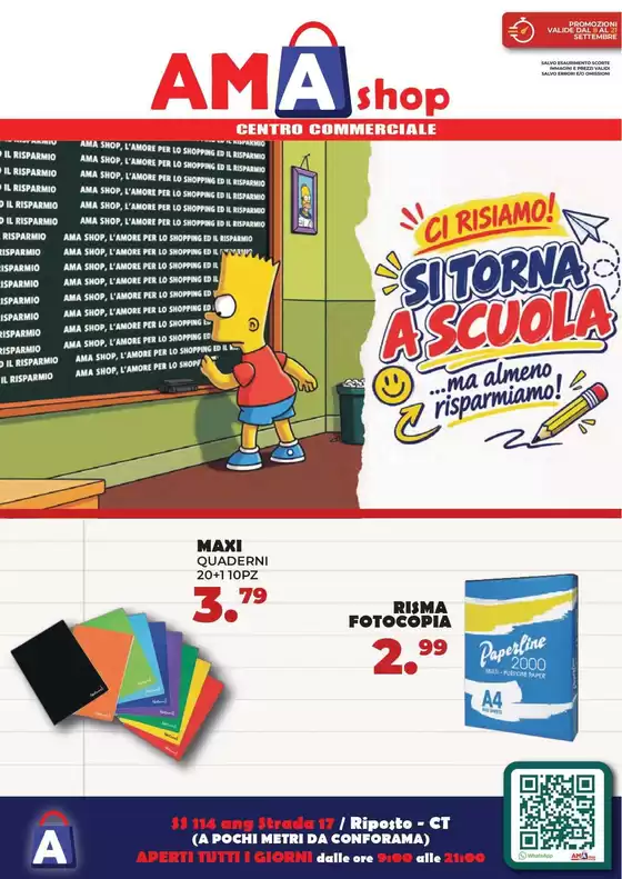 Volantino Amashop | Si torna a scuola! | 2026-09-08T00:00:00.000Z - 2026-09-21T00:00:00.000Z